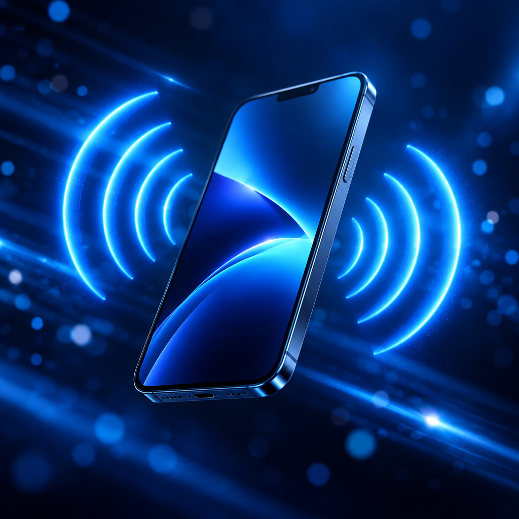 5G sinyal dalgaları yayan akıllı telefon